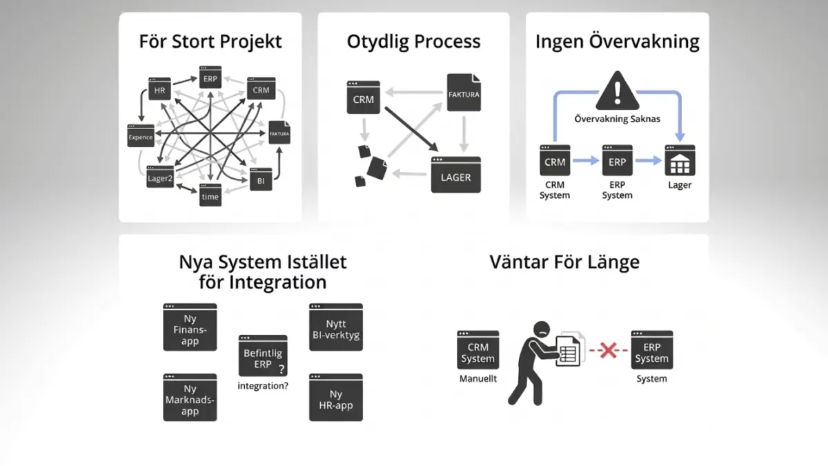 Vanliga misstag när företag försöker automatisera sina system